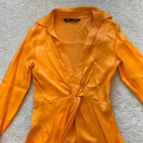 ORANGE MINI DRESS - Picture 8 of 10